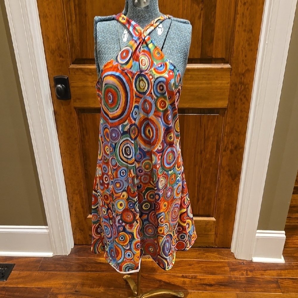 Colorful Circle Pattern Dress